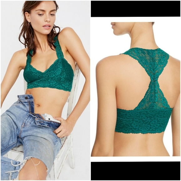 Free People Other - FREE PEOPLE Galloon Green Racerback  Bralette